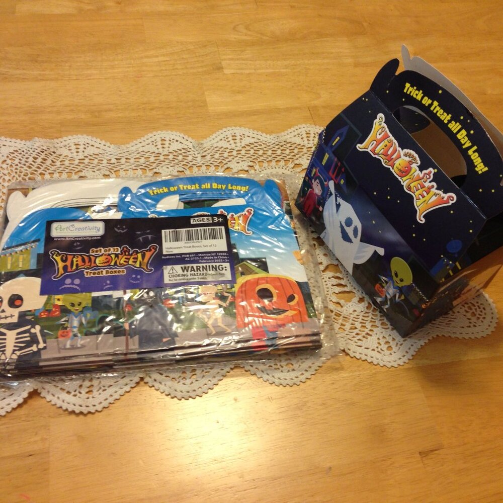 Halloween Treat boxes for handing out holiday goodies, pk of 12